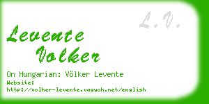 levente volker business card
